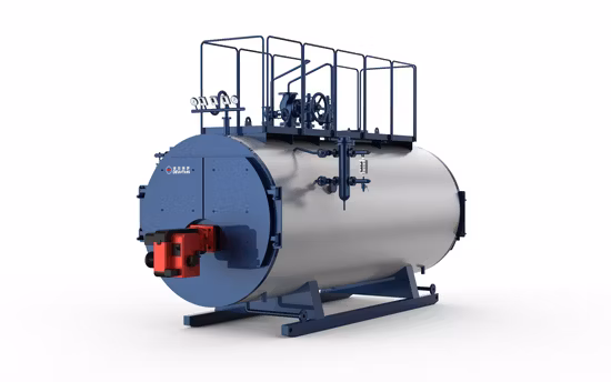 Caldera compacta de vapor de gas, gasóleo y combustible dual con quemador europeo