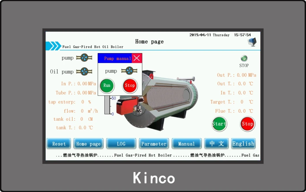 4100kw Gas, Oil, Dual Fuel Thermal Oil Boiler with European Burner